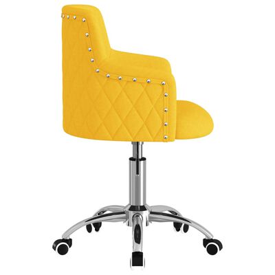 vidaXL Pasukama biuro kėdė, garstyčių geltonos spalvos, audinys