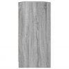vidaXL Knygų spinta su durelėmis, pilka ąžuolo, 204x37x75cm, mediena