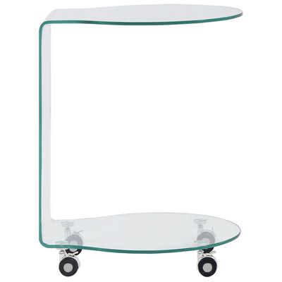 vidaXL Kavos staliukas, 45x40x58 cm, grūdintas stiklas