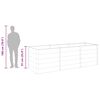 vidaXL Aukštas sodo lovelis, pilkos spalvos, 300x100x91cm, WPC