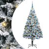 vidaXL Dirbtinė Kalėdų eglutė Balta 180 cm PVC ir Plienas ir Plastikas