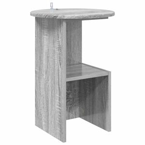 vidaXL &Scaron;oninis stalas Pilka sonoma ąžuolo &Oslash; 39,5 x 55 cm