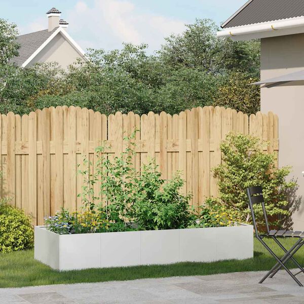 vidaXL Lovelis, baltos spalvos, 200x80x40cm, plienas