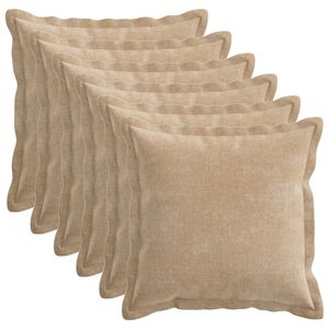 vidaXL Pagalvėlės užvalkalas 6 vnt. HOUTEN Taupe 35 x 35 cm