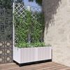 vidaXL Sodo lovelis su treliažu, baltos spalvos, 80x40x136cm, PP