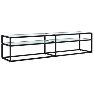 vidaXL TV spintelė, balta marmuro, 180x40x40,5cm, grūdintas stiklas