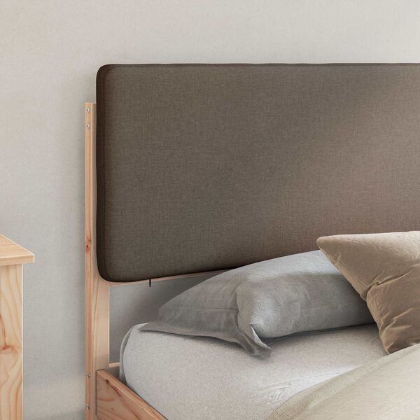 vidaXL Lovo rėmas su apmu&scaron;tu galvūgaliu Taupe 180 x 200 cm