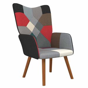 vidaXL Poilsio kėdė, audinys, skiautinio dizaino