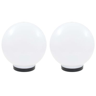 vidaXL LED lempos, rutulio formos, 2vnt., sferinės, 25cm, PMMA