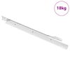 vidaXL Stalčių bėgis 63 pcs Balta Plienas