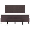 vidaXL Kiemas lova su čiužiniu Tamsiai rudas 180 x 200 cm audinys