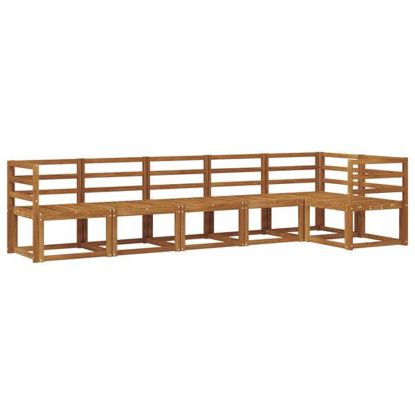 vidaXL Lauko sofos komplektas 6 pcs Natūrali Kietos akacijos mediena