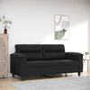 vidaXL Dvivietė sofa, juodos spalvos, 140cm, dirbtinė oda