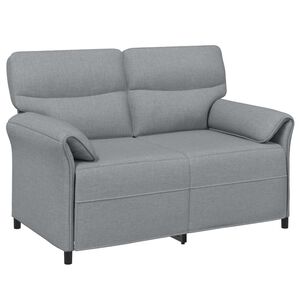 vidaXL Dvita&scaron;kė sofa 2 vietos &Scaron;viesiai pilka 138 x 83 x 95 cm Audinys