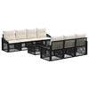 vidaXL Sodo Sofų Rinkinys 8 vnt. Juoda 55 x 55 x 37 cm poliratanas