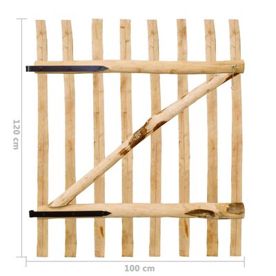 vidaXL Tvoros vartai, lazdyno mediena, 100x120cm