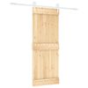 vidaXL Slankios durys Natūrali ir Balta 80 x 210 cm