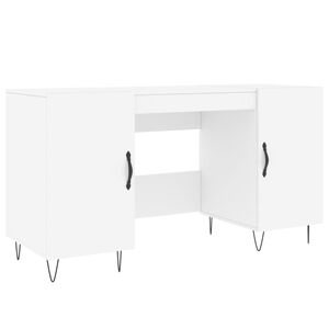 vidaXL Ra&scaron;omasis stalas, baltos spalvos, 140x50x75cm, apdirbta mediena