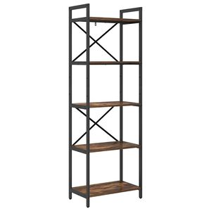vidaXL Knygų lentyna 5 auk&scaron;tų 56 x 34 x 171 cm Apdirbta mediena