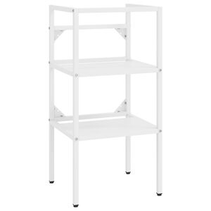 vidaXL Vonios kambario praustuvo rėmas, baltas, 40x38x83cm, geležis