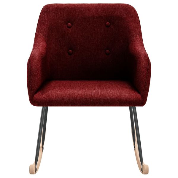 vidaXL Supama kėdė, raudonojo vyno spalvos, audinys