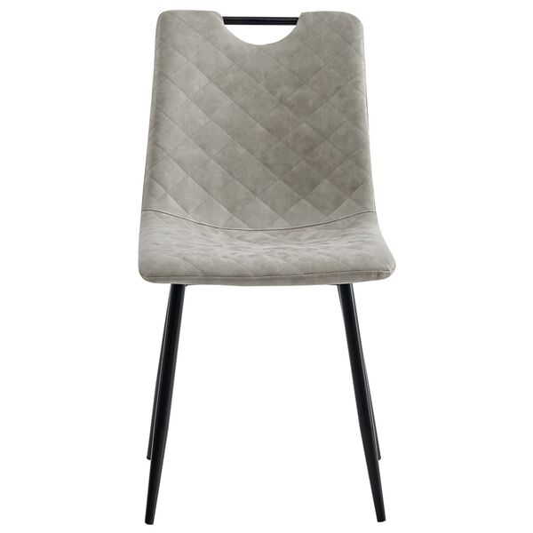 vidaXL Valgomojo kėdės, 4vnt., &scaron;viesiai pilkos, dirbtinė oda