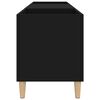vidaXL Vinilinių plok&scaron;telių spintelė, juoda, 121x38x48cm, mediena