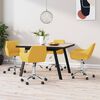 vidaXL Pasukamos valgomojo kėdės, 4vnt., geltonos spalvos, audinys