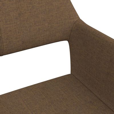 vidaXL Pasukamos valgomojo kėdės, 4vnt., rudos spalvos, audinys