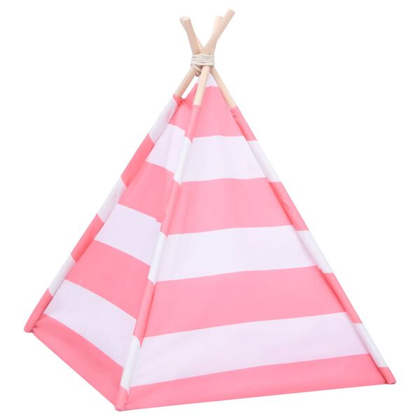 vidaXL Tipi palapinė katėms, 60x60x70cm, persiko oda, dryžuota