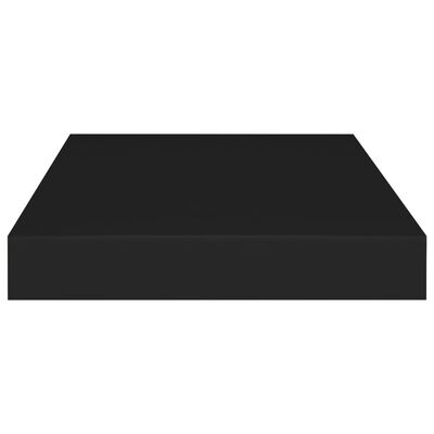 vidaXL Pakabinamos sieninės lentynos, 2vnt., juodos, 40x23x3,8cm, MDF