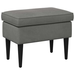 vidaXL Pėdų staliukas Tamsiai pilka 55 x 35 x 41 cm Aksomas