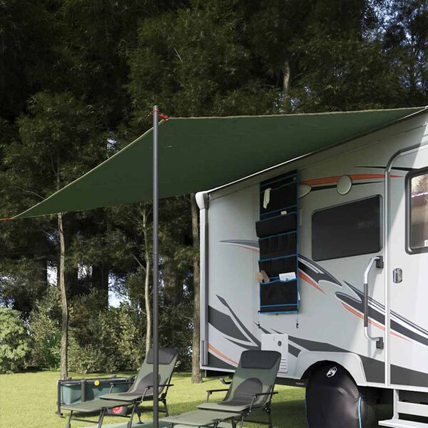 vidaXL Atsparus Vandeniui Tentas su stogu Žalia