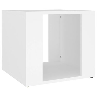 vidaXL Naktinis staliukas, baltas, 41x40x36cm, apdirbta mediena