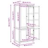 vidaXL Sandėliavimo baldų komplektas su saugykla Ruda Apdirbta mediena