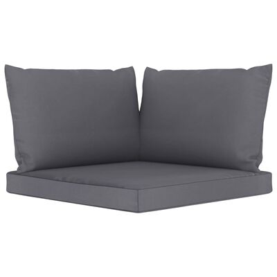 vidaXL Keturvietė sodo sofa su antracito spalvos pagalvėlėmis