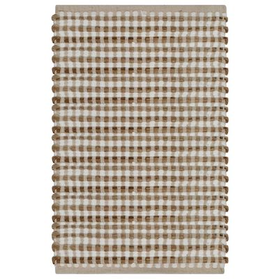 vidaXL Vonios kambario kilimėlių rinkinys, natūralus/baltas, džiutas