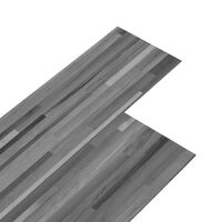 vidaXL Grindų plokštės, pilkos spalvos, PVC, 2,51m², 2mm, dryžuotos