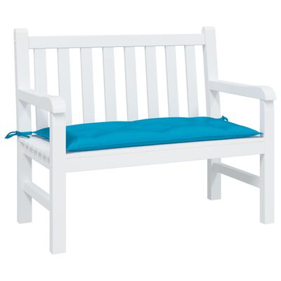 vidaXL Sodo suoliuko pagalvėlė, šviesiai mėlyna, 110x50x7cm, audinys