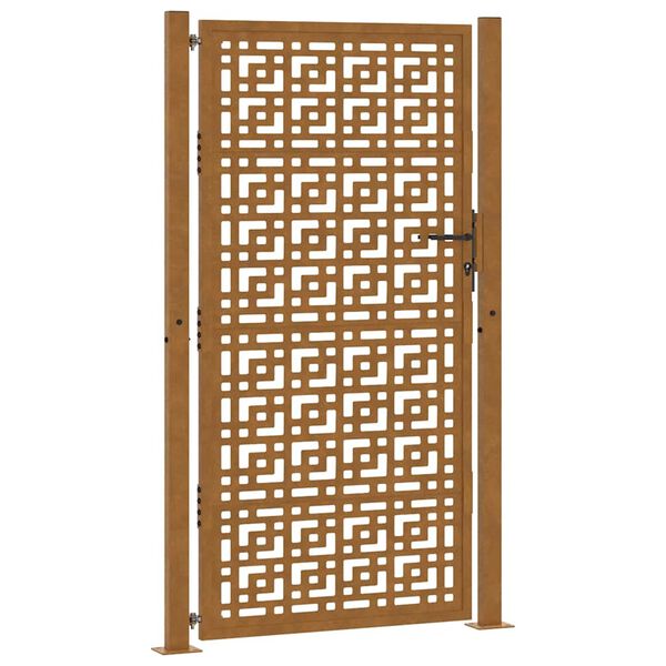 vidaXL Sodo vartai, 100x175 cm, atsparūs oro sąlygoms, plienas, kryžiaus ra&scaron;tas
