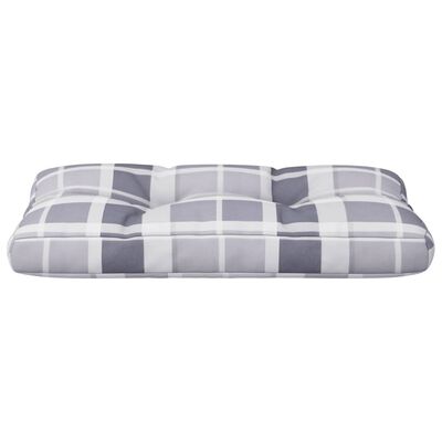 vidaXL Paletės pagalvėlė, pilka, 80x40x12 cm, audinys, languota