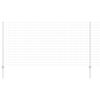 vidaXL Tvora su stulpais Sidabro 1,2 x 25 m Plienas