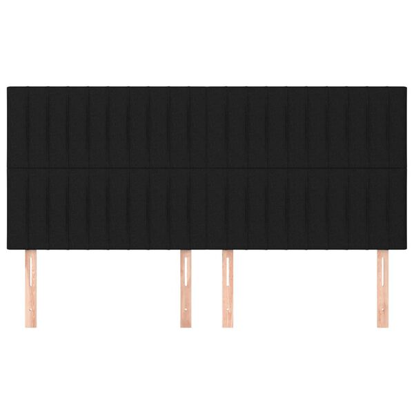 vidaXL Galvūgalis, juodas, 180x5x118/128 cm, audinys