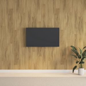 vidaXL Sienų plok&scaron;tės, rudos, 2,06m&sup2;, PVC, medienos imitacijos