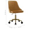 vidaXL Pasukama valgomojo kėdė, rudos spalvos, aksomas