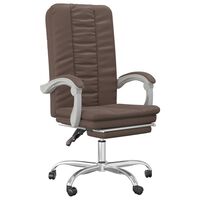 vidaXL Atlošiama biuro kėdė, rudos spalvos, dirbtinė oda