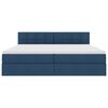 vidaXL Lova su daiktų laikymo vieta ir čiužiniu Mėlyna 200 x 200 cm
