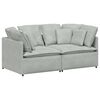 vidaXL Modulinė sofa su pagalvėlėmis, aksominė, juoda
