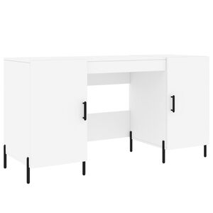 vidaXL Ra&scaron;omasis stalas, baltos spalvos, 140x50x75cm, apdirbta mediena