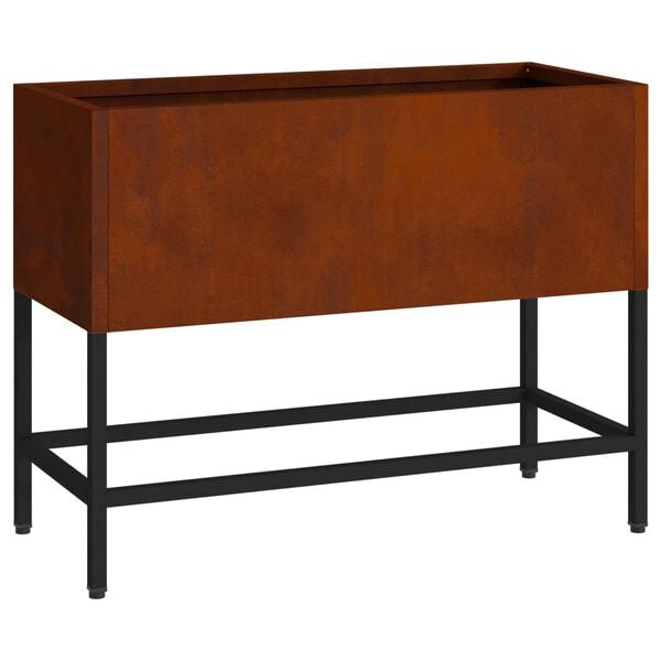 vidaXL Pakeltas Sodo Vazonas Rūdijanti 60 x 26 x 45 cm